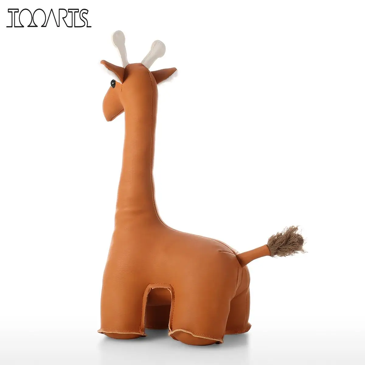 Tooarts кожаный Жираф Bookend зверушки в подарок украшение дома забавные игрушки животные спальня дверной ограничитель для ванной фигурка животного