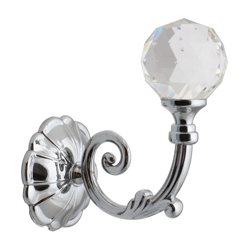 Большие металлические крючки для занавесок с хрустальным шариком 2 шт. держатель