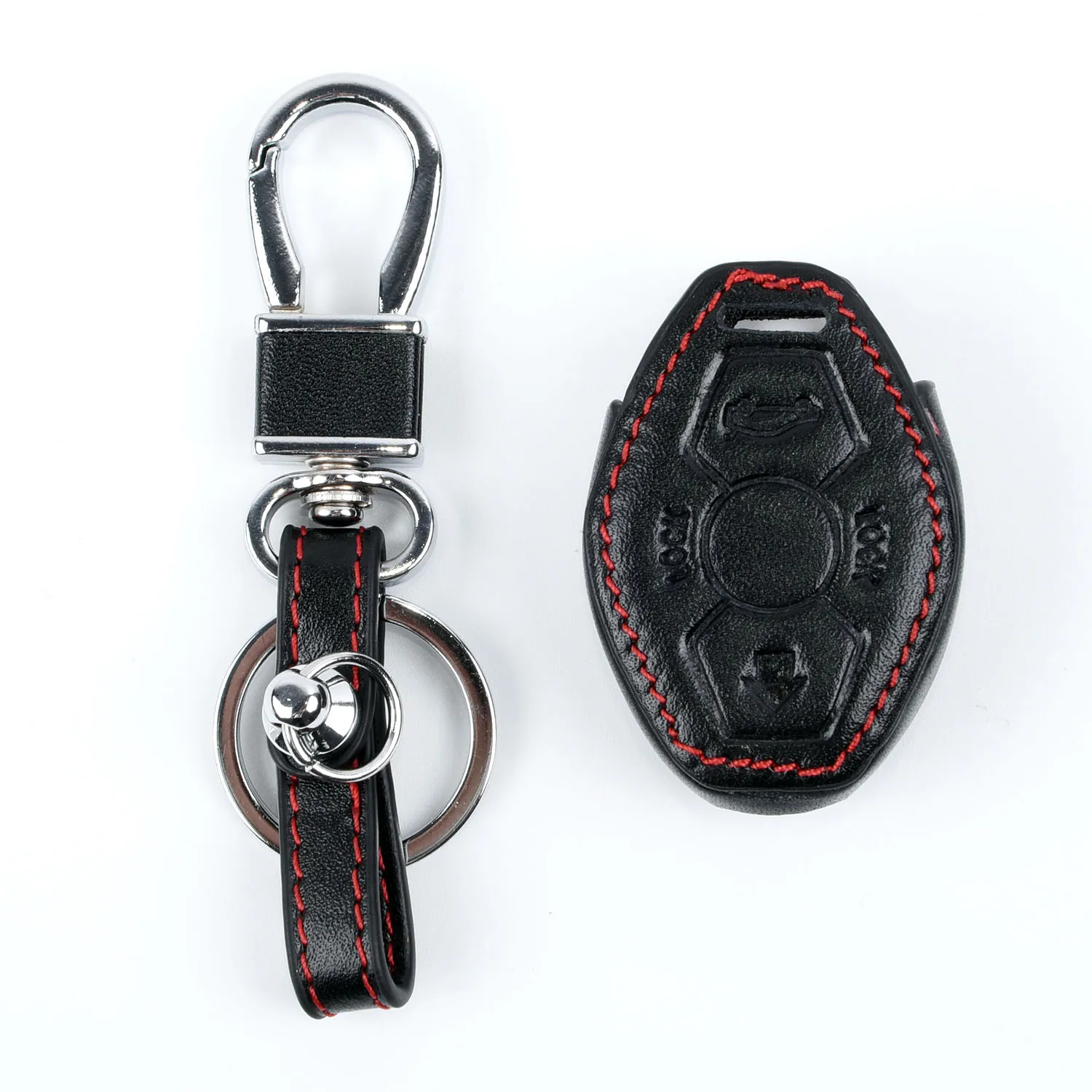 Black Car Key Cover 4 Buttons Protective shell Holder W/ Buckle Durable | Автомобили и мотоциклы