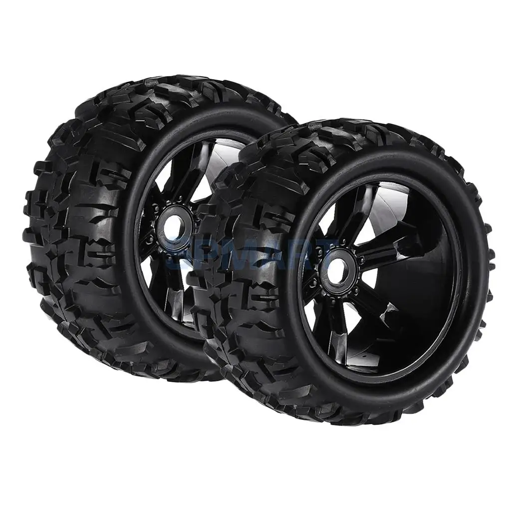 2 Pieces 1/8 Climbing RC Car Monster Trucks Tires Wheels Rim for HSP HPI E-MAXX Savage LRP Spare Parts | Игрушки и хобби