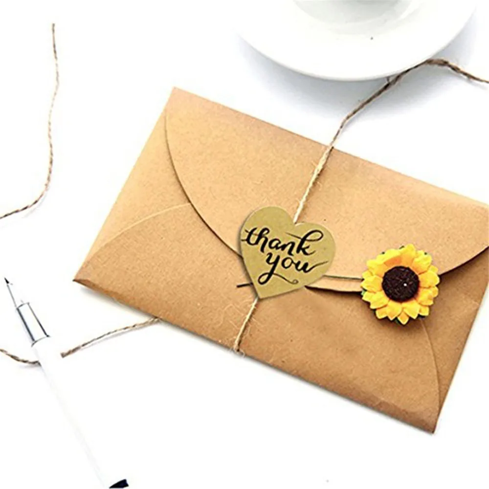 500 шт. наклейки с сердечками благодарим вас сделай сам печенья выпечки