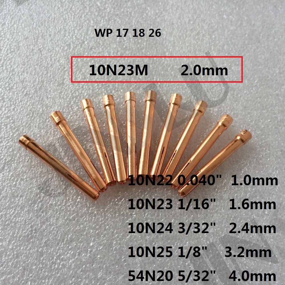 20шт 10N23M 2 0 мм Цанга подходит для горелки TIG SR DB PTA WP 17 18 26 серии|shipping very large items|shipping