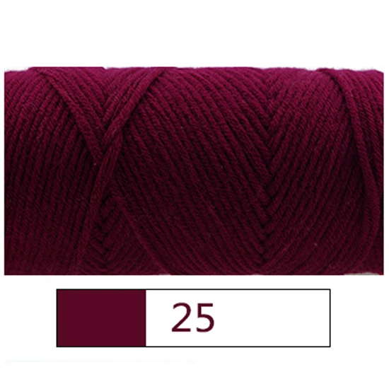 NO 25 Colour 10 шт./лот для влюбленных, хлопок, Натуральный Молочный хлопок, толстая пряжа для вязания, Детская шерстяная нить, пряжа для ручного вязания, хлопковая пряжа - Цвет: NO 25 Colour