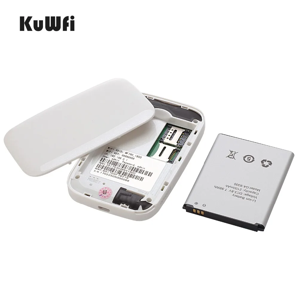 KuWfi 4G LTE Wifi роутер портативный 150Mbps WIFI мобильный Hotspot дорожный автомобильный и
