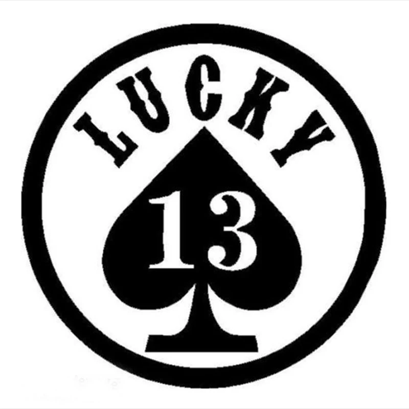 Автомобильный Стайлинг lucky number 13 автомобильные наклейки vegas gamble забавные на окна