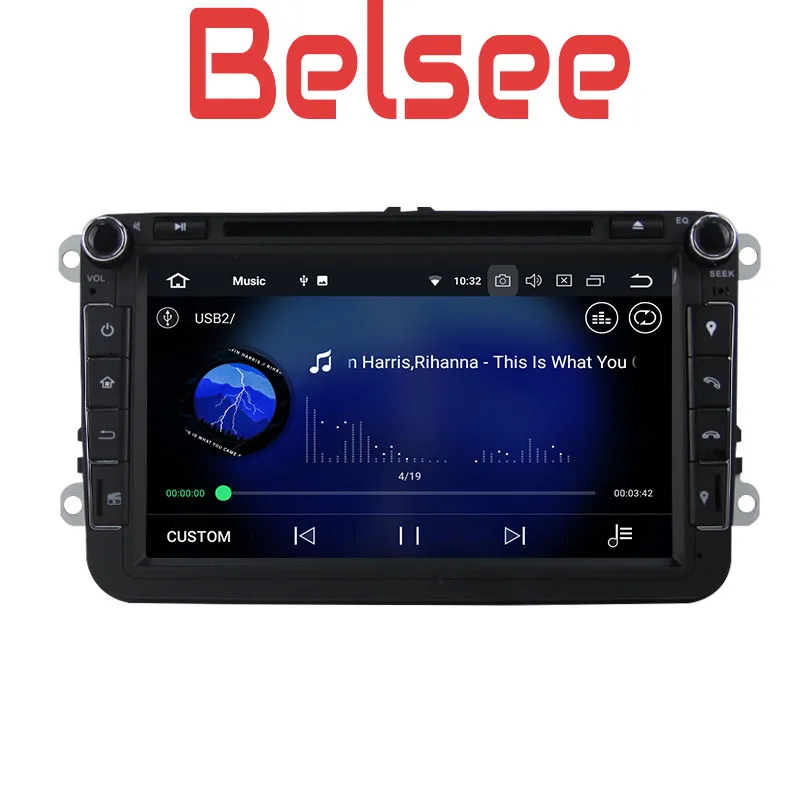 Belsee для Volkswagen Jetta Passat Golf Polo CC Skoda Seat Android 9 0 автомобильное радио 4 ГБ GPS Навигация