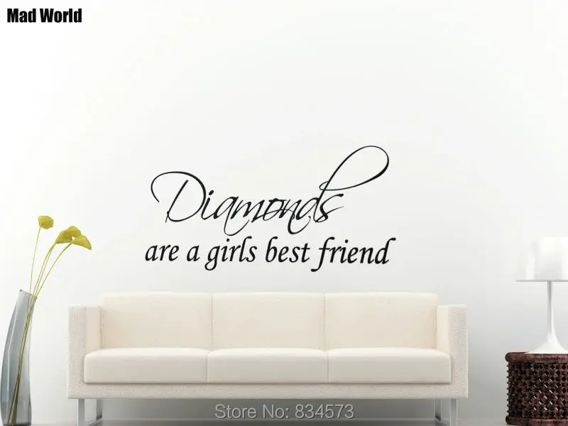 Безумный Мир БРИЛЛИАНТЫ ЛУЧШИЕ ДРУЗЬЯ ДЕВУШЕК Wall Art Наклейки На Стены Украшения