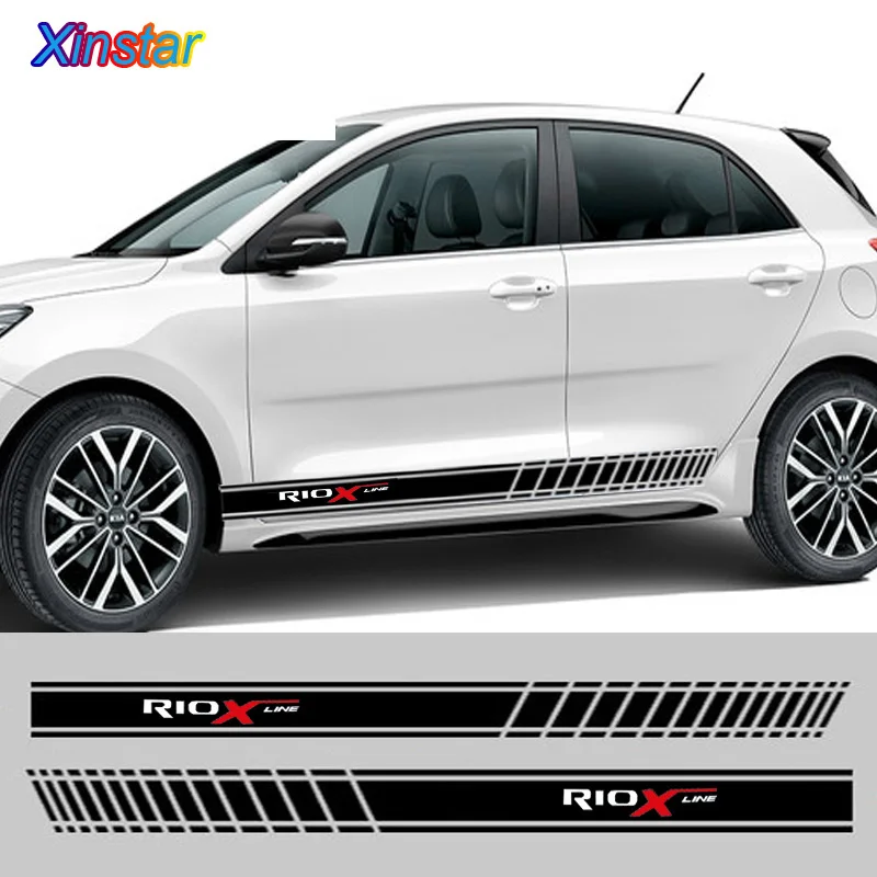 1 пара наклеек на боковой кузов автомобиля KK для Kia RIO X LINE|Наклейки автомобиль| |