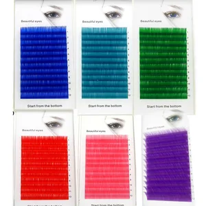 Ресницы Накладные разноцветные HBZGTLAD CD, 0,070,1815 мм