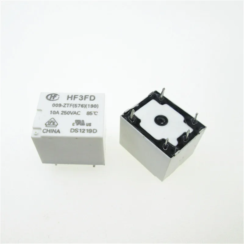 Реле HF3FD 009 ZTF 9 В реле в пост. Тока 10 А 250 5pin|chuan jiao|chuanchuan xiong |