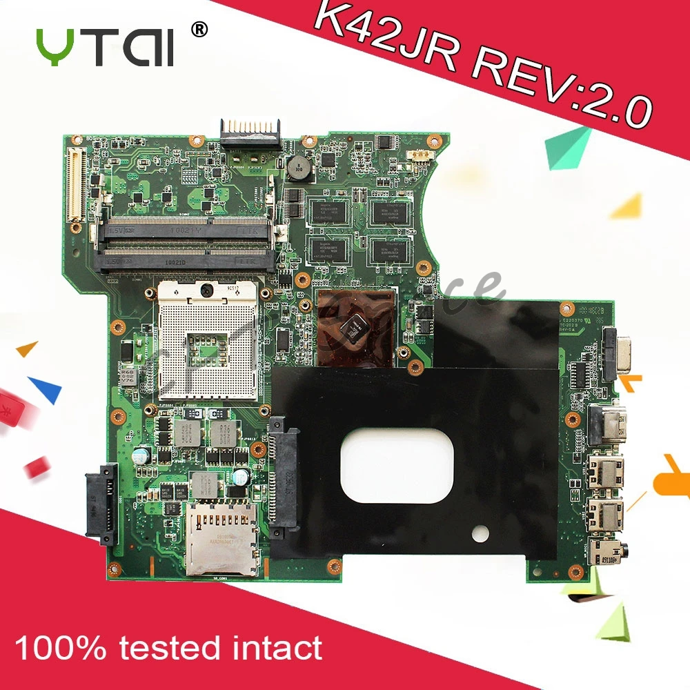 K42JR материнская плата REV 2,0 для ASUS A42J K42J P42J X42J K42JE K42JB K42JZ K42JY K42JR Материнская плата ноутбука HM55 тестирование в целости