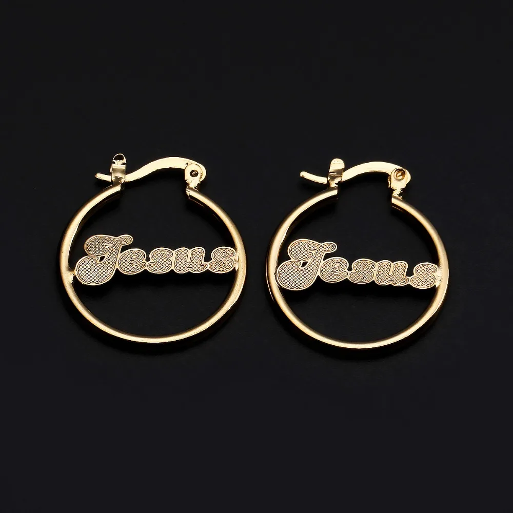 Новые серьги гвоздики из латуни с изображением религиозных христианских