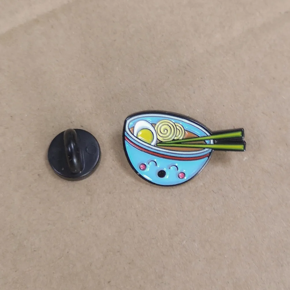 В японском стиле Ramen брошь эмалированный штифт Мини Чаша лапши Pin стильная