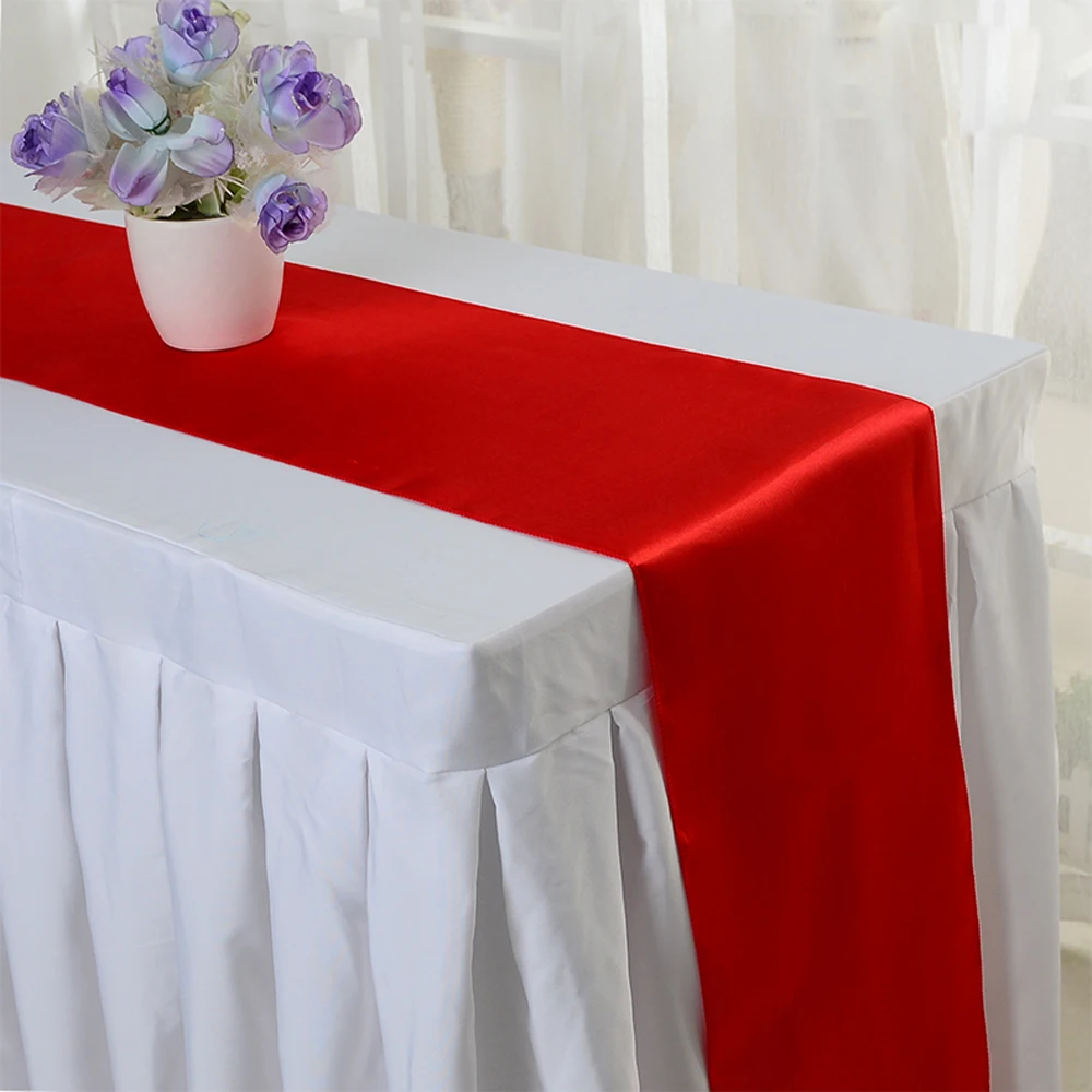 

Wholesales 20PCS Red Stain Table Runner For Wedding Party Table Decoration Party Supply 30X275CM (12"X108") STR-0099