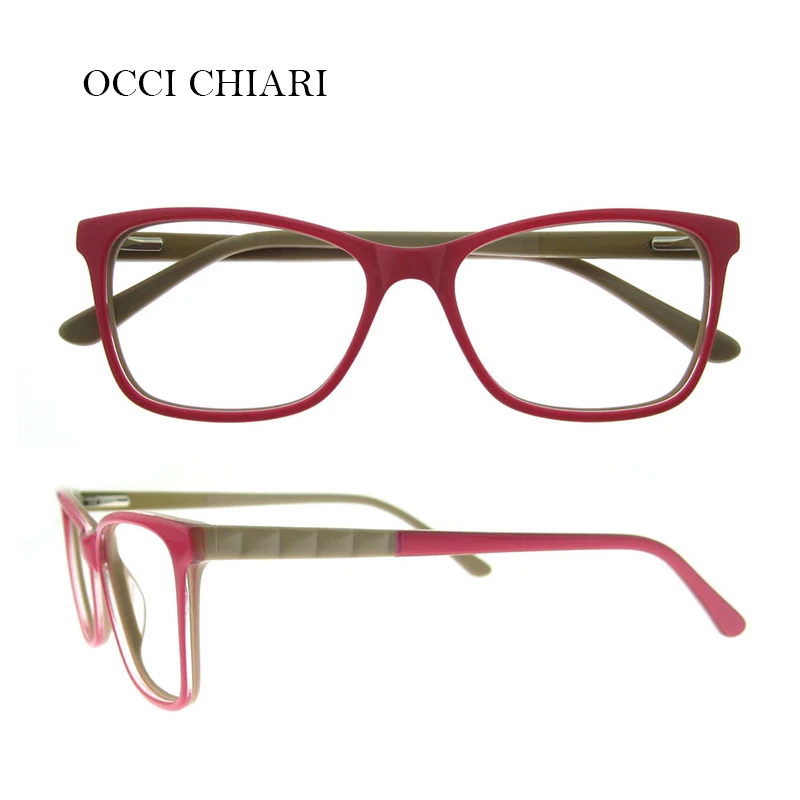 OCCI CHIARI, модные очки с прозрачными линзами, для женщин, кошачий глаз, фирменный дизайн, по рецепту, медицинские оптические очки, оправа, W-CARIGI - Цвет оправы: C4