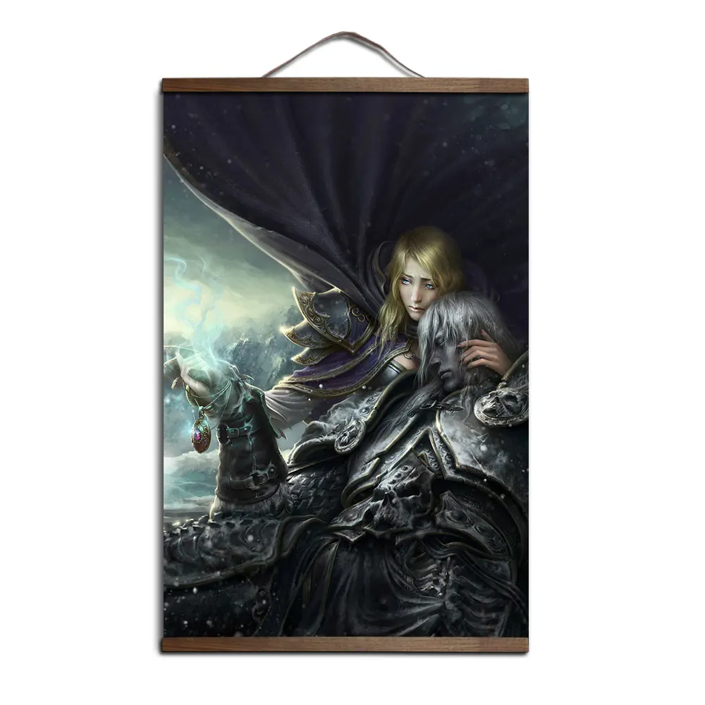 1 Плакат World of Warcrafts Lich King декоративная живопись Sylvanas Windrunner для HD твердой древесины висячий Свиток Плакат без рамки - Цвет: 1