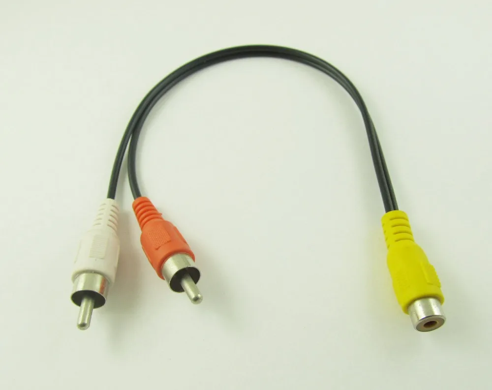 1 шт. переходник разветвитель для аудио и видео 27 см|video av cable|female to male audiojack splitter cable