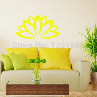 Цветочный узор лотоса индийский дизайн настенная виниловая переводка