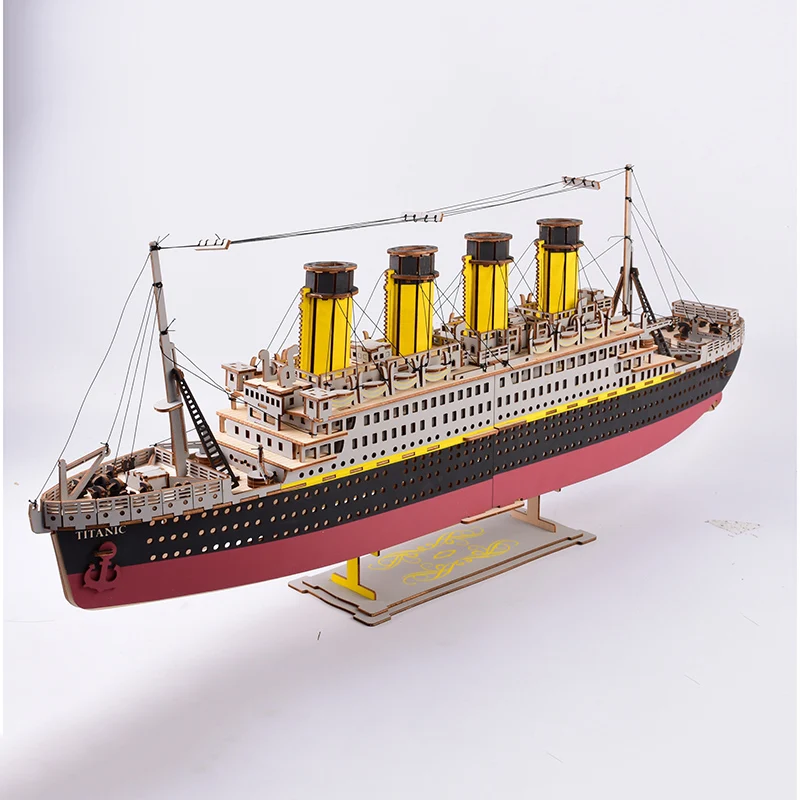 Титаник деревянный корабль 3D модель DIY игрушки детские развивающие игрушки maquette bateau bois giocattoli maket игрушки для взрослых