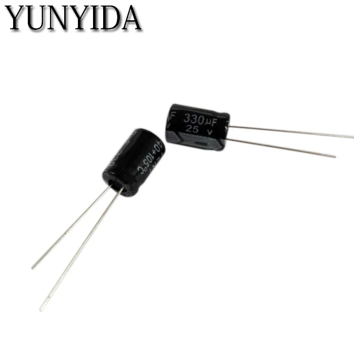330 мкФ 25V 8*12 50PCS Алюминиевый электролитический конденсатор|capacitor 330uf 25v|capacitor