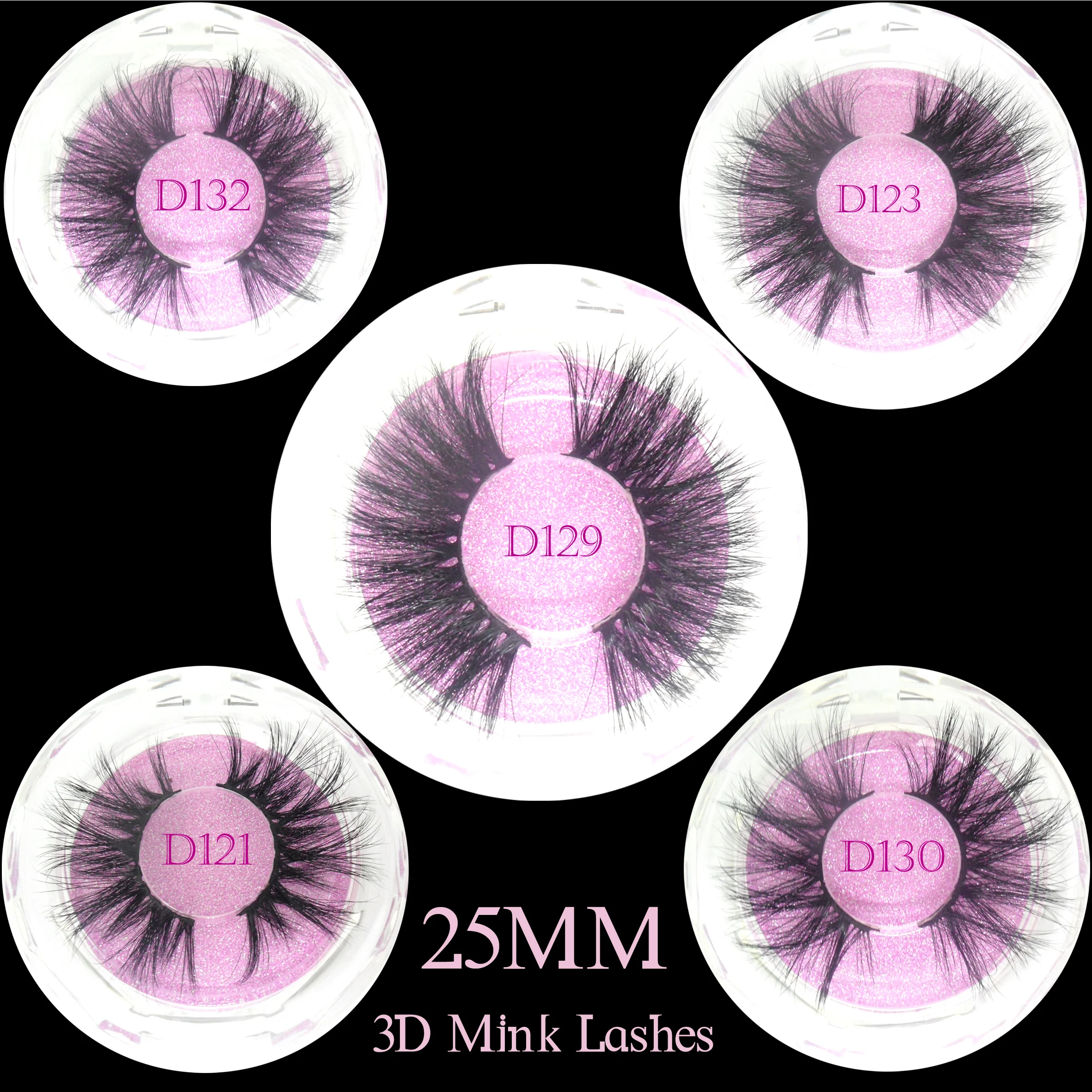 Baiside 25mm Mink Eyelashes Long 3D Lashes Makeup Fluffy Thick Dramatic False Wholsesale | Красота и здоровье