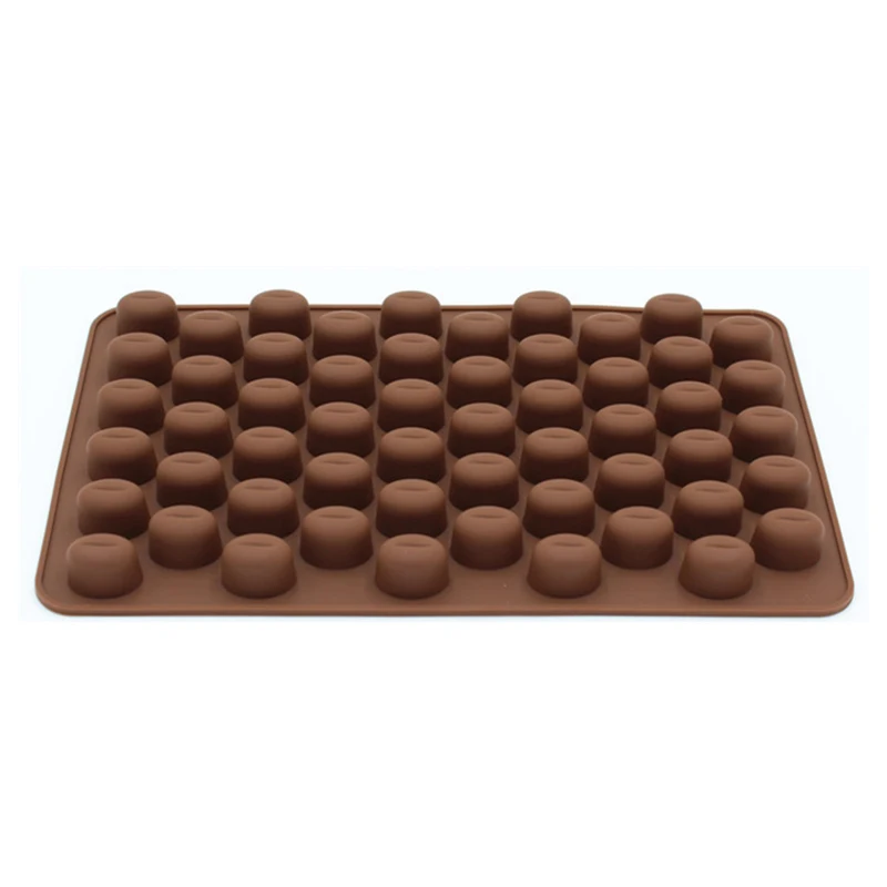 XINAHER 55 holes mini coffee beans silicone chocolate molds ice tray mold cake creative DIY baking tools | Дом и сад