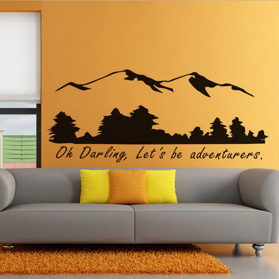 Oh Darling Let'S Be Adventurers наклейки на стену горный Декор для дома с лесным пейзажем