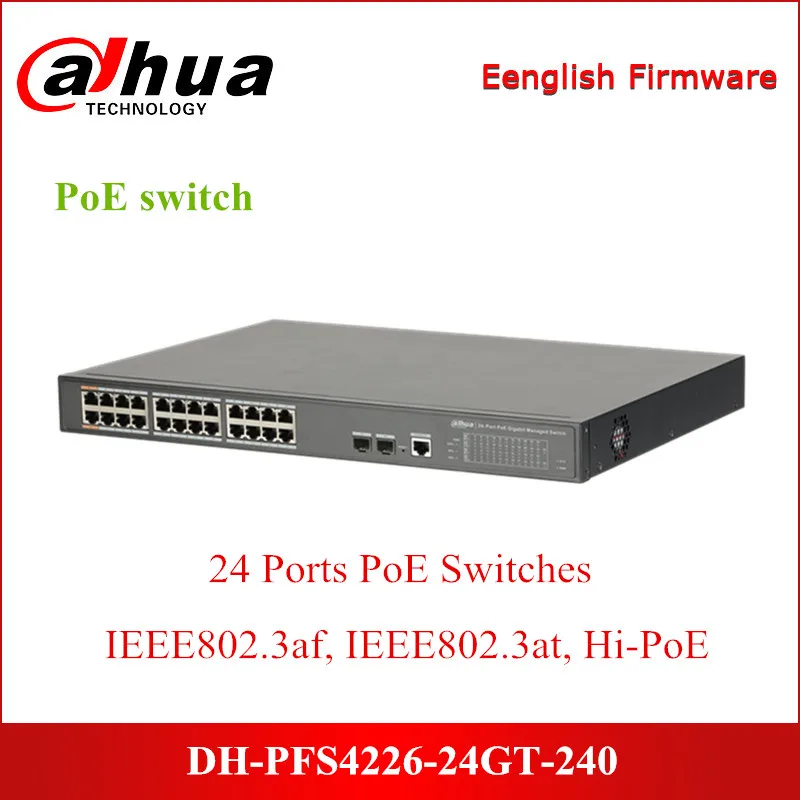 Dahua PoE коммутаторы DH PFS4226 24GT 240 24 портовый гигабитный управляемый коммутатор