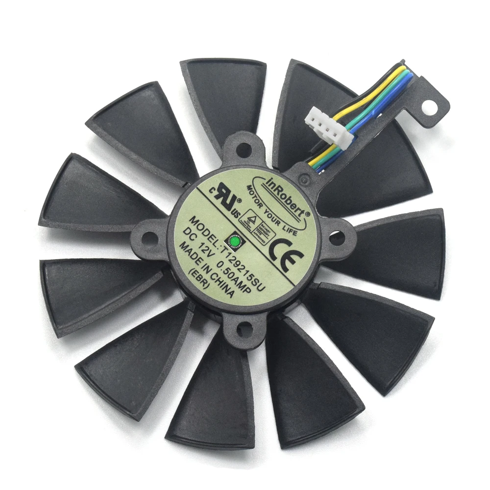 87 мм T129215SU 4Pin 0.50A охлаждающий вентилятор для ASUS Strix GTX 980 Ti GTX 1050 1060 1080 1070 RX 480 470 Графика кулер карты вентиляторы