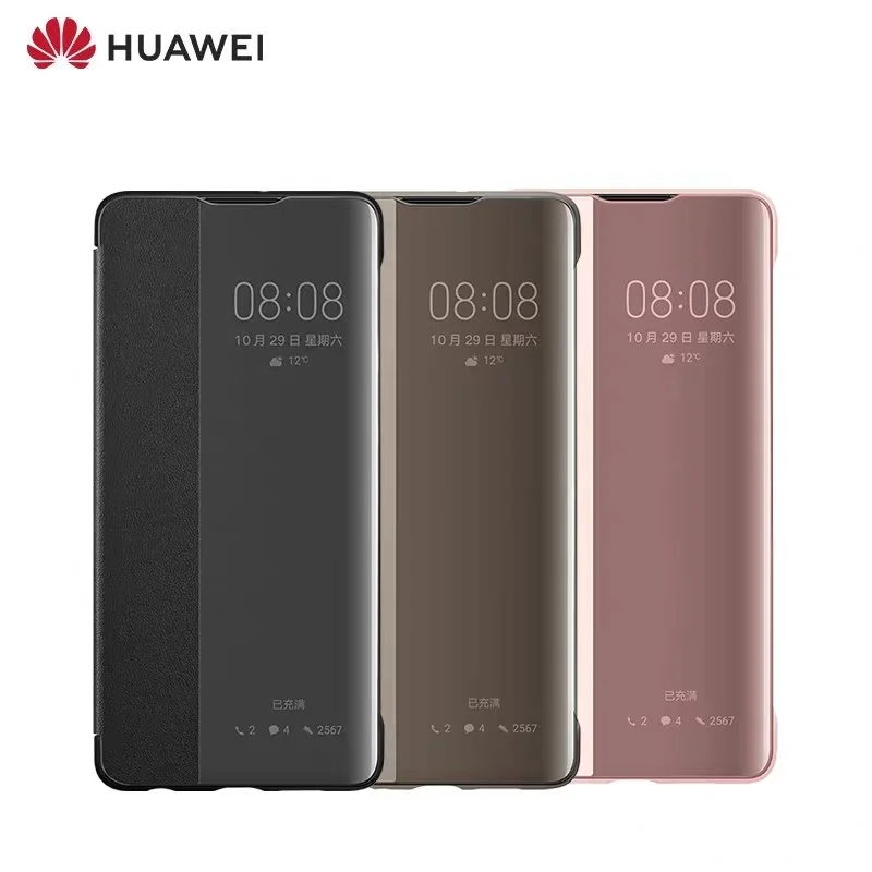Умный чехол с окошком для huawei P30 Pro, флип-чехол для P30 P30Pro, чехол smart Touch, прозрачный кожаный чехол для телефона