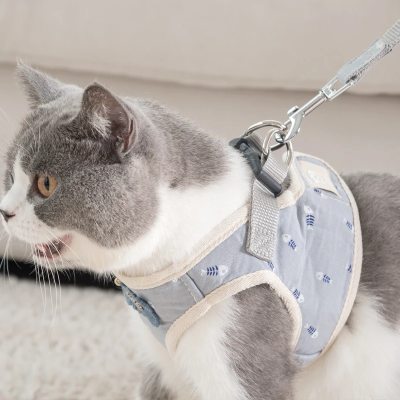 Женская Мягкая шлейка в Корейском стиле для кошек дышащая жилетка маленьких и