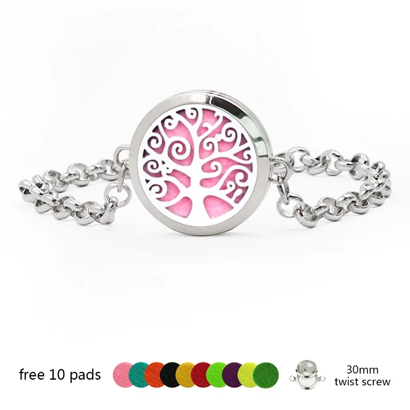 Ароматерапевтический диффузор браслет из нержавеющей стали медальон браслеты