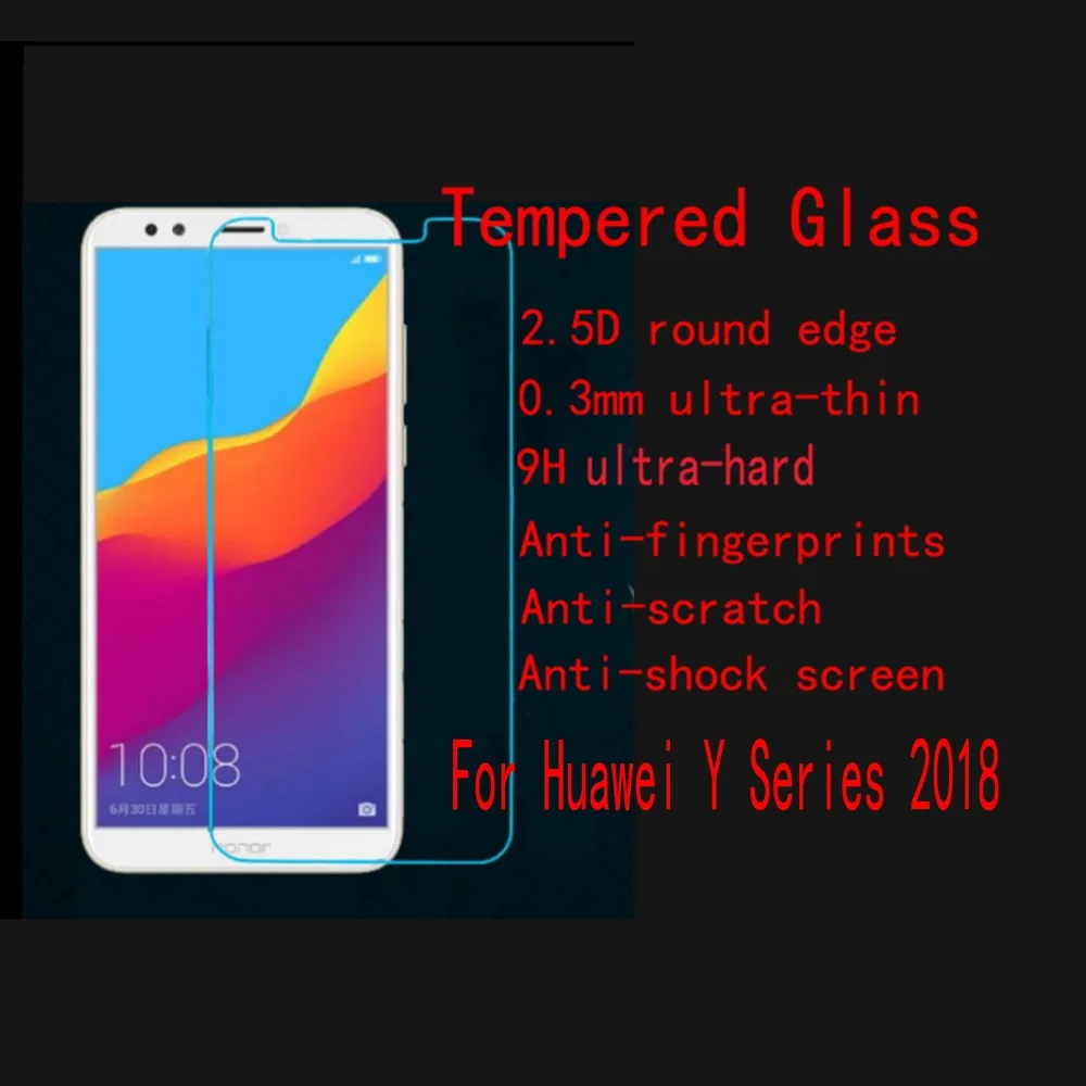 Закаленное стекло 5 шт./лот FENGHEMEI Защита экрана для Huawei Y3 Y5 Y6 Y7 Y9 2018 Prime Pro