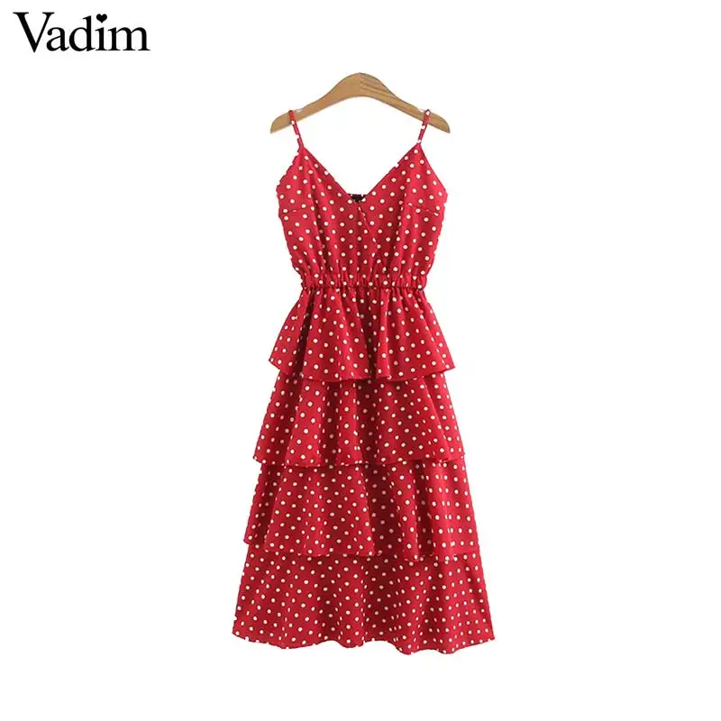 Вадим женщин в горошек платье с принтом для девочек v образным вырезом эластичной