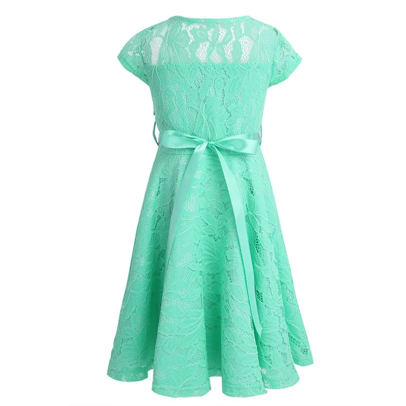 IEFiEL/детское кружевное платье с цветочным рисунком для девочек на вечеринку и