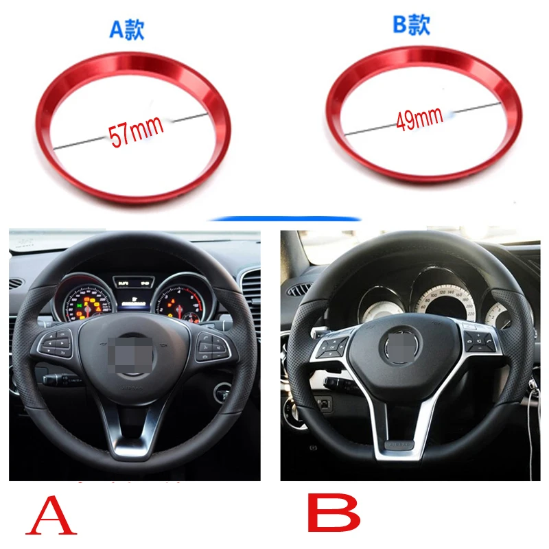 Алюминиевая наклейка на руль для Mercedes benz AMG w204 w211 W210 CLK c180 e200 CLA GLK GLE GLC A180 A B C E S