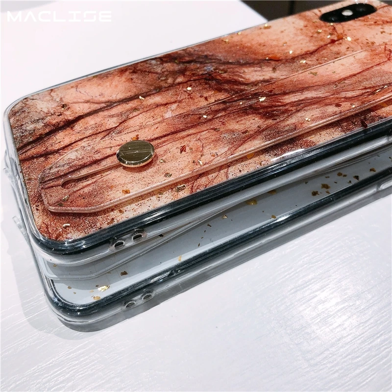 Модный чехол из мраморной золотой фольги для iphone XS MAX X XR 6 6s 7 8 Plus гранитный ТПУ