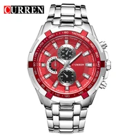 2016 new curren luxury brand watches men quartz fashion casual male sports watch full steel military watches relogio masculino