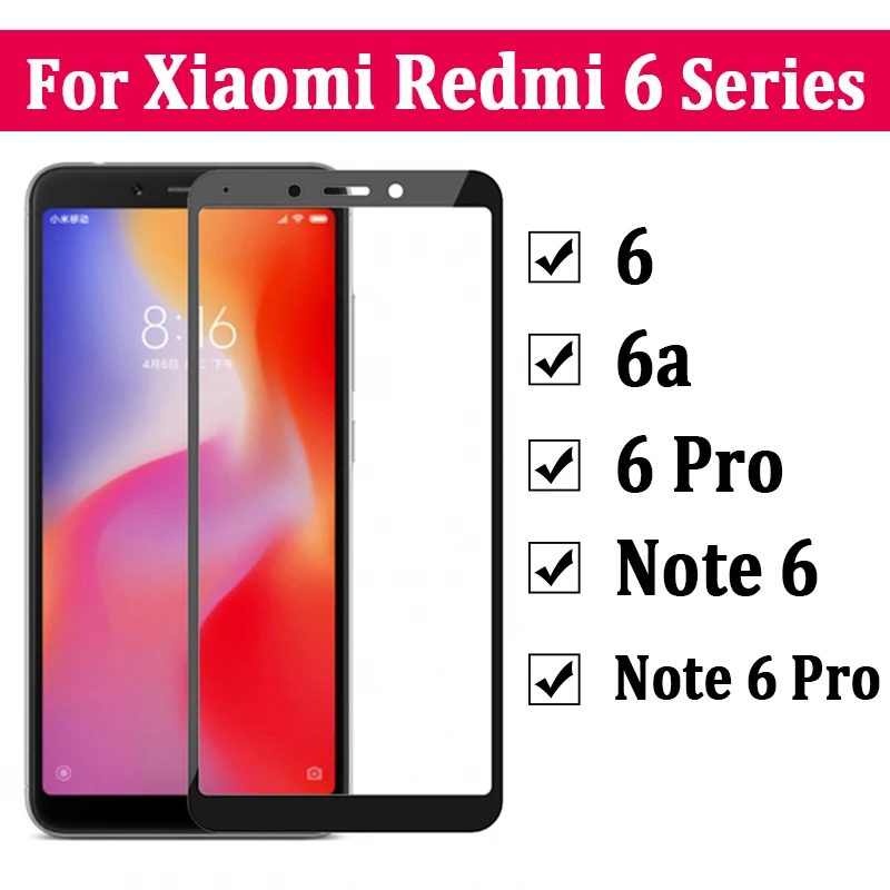 Protective glass on for xiaomi redmi 6a tempered ksiomi red mi 6 6pro note6 pro a6 pro6 xaomi xiomi touch screen protector | Мобильные