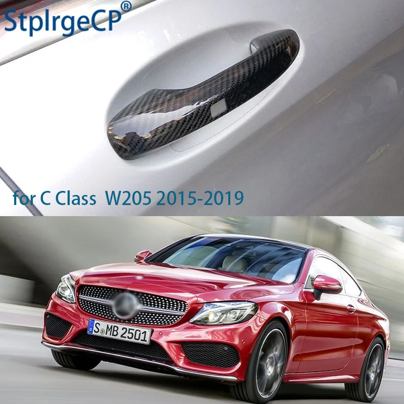 Чехол для наружной двери из 100% настоящего углеродного волокна Mercedes Benz C Class W205 2015