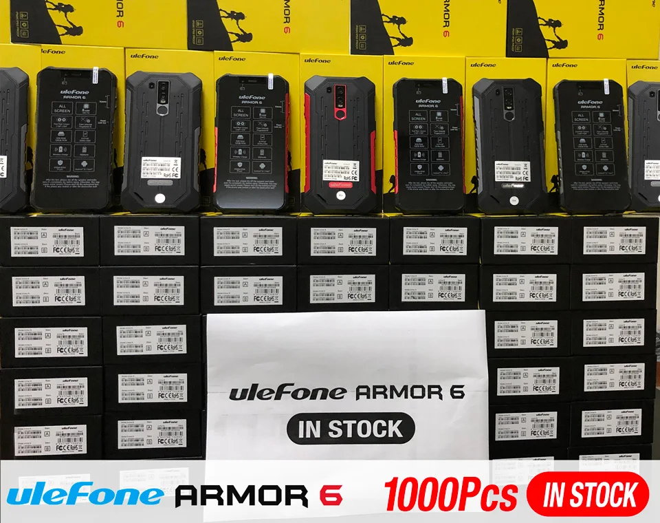 Ulefone Armor 6 IP68 водонепроницаемый мобильный телефон Android 8,1 Helio P60 Octa Core 6GB 128GB Face ID NFC IP69K прочный смартфон