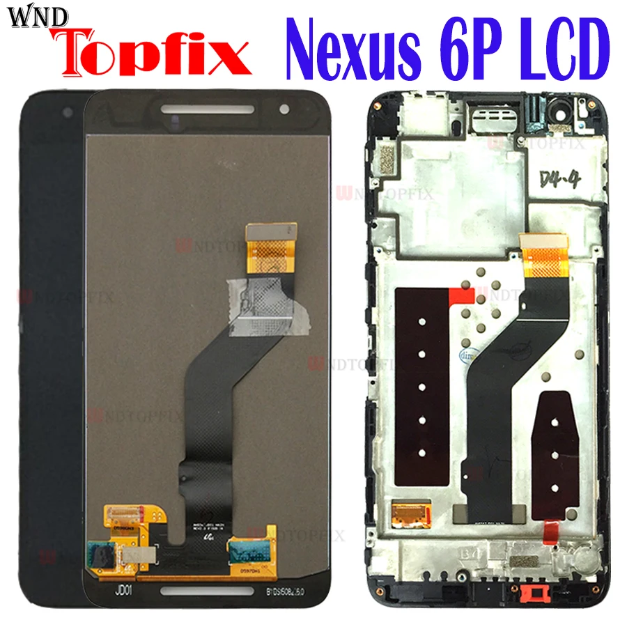 Для Huawei Google NEXUS 6P ЖК дисплей сенсорный экран дигитайзер панель в сборе с рамкой