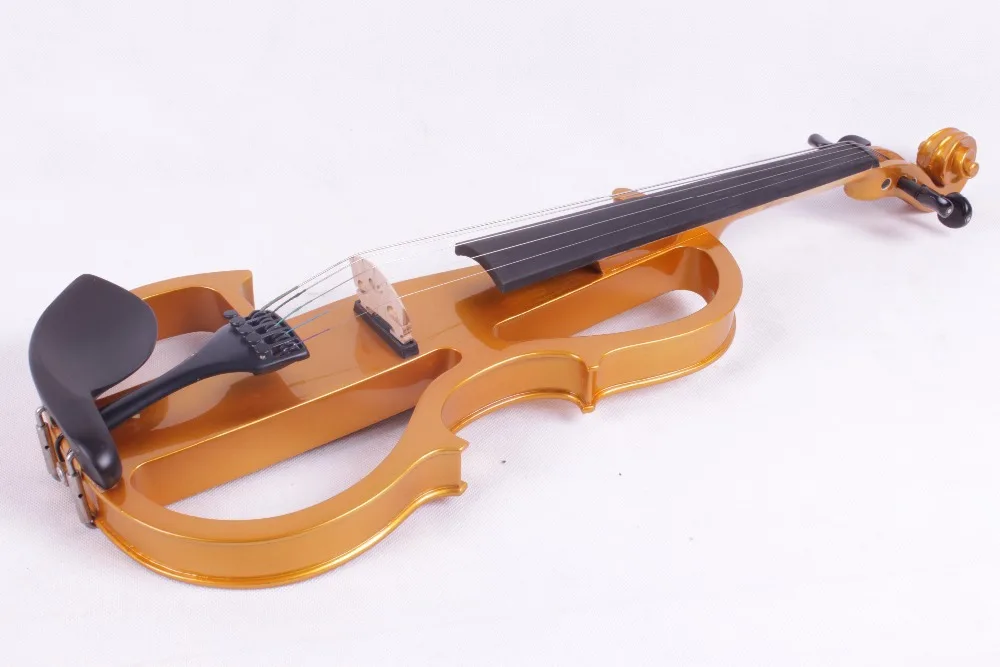 Электрическая скрипка золотого цвета 4/4 5 нитей высокое качество|electric violin|quality