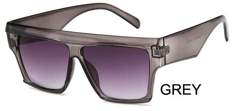 MTYJ016 GREY FEISHINI, большие квадратные солнцезащитные очки для женщин, брендовые, с заклепками, украшение, шикарные Винтажные Солнцезащитные очки, очки, солнечные очки, женские очки с вогнуто-выпуклыми линзами - Цвет линз: MTYJ016 GREY