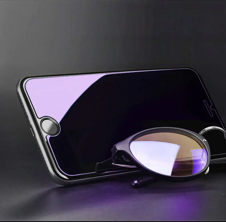 Анти-синее стекло на iphone 7 6s 5s se 5C синий луч света закаленное стекло для iphone 7 8 Plus для iphone X XS XR XS MAX стеклянный экран