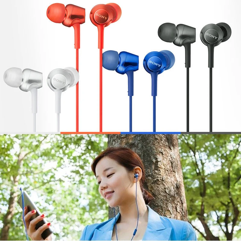 MDR-EX255AP 3,5 мм наушники-вкладыши высшего качества, неодимовые наушники для Iphone, samsung, Xiaomi, HUAIWEI, htc, LG
