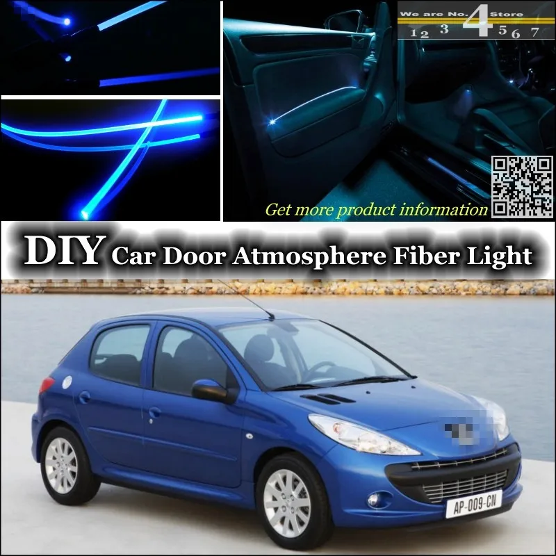 Для Peugeot 206 / Naza внутренняя настройка светильник атмосфера оптоволоконный