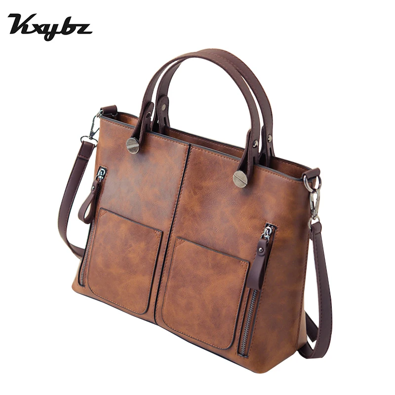 KXYBZ PU кожаные женские деловые сумки винтажный портфель повседневная модная
