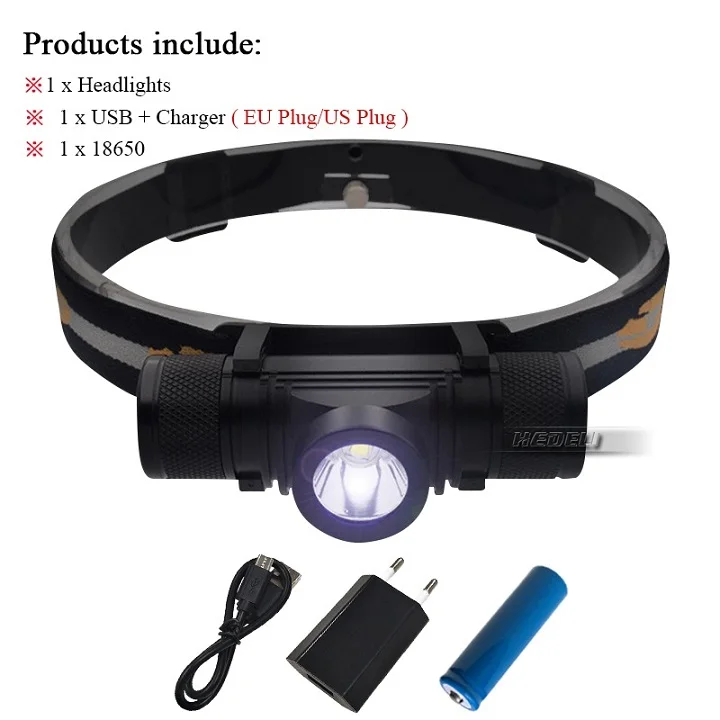 901 headlight B LED Headlamp mini USB Charging Headlight Super bright L2 Head Torch Camping Fishing head lamp waterproof 18650 Lantern hunting - Испускаемый цвет: 901 headlight B