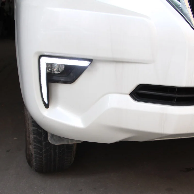 Светодиодный дневной светильник для Toyota Land Cruiser Prado 150 2018 2019 Водонепроницаемый 12V